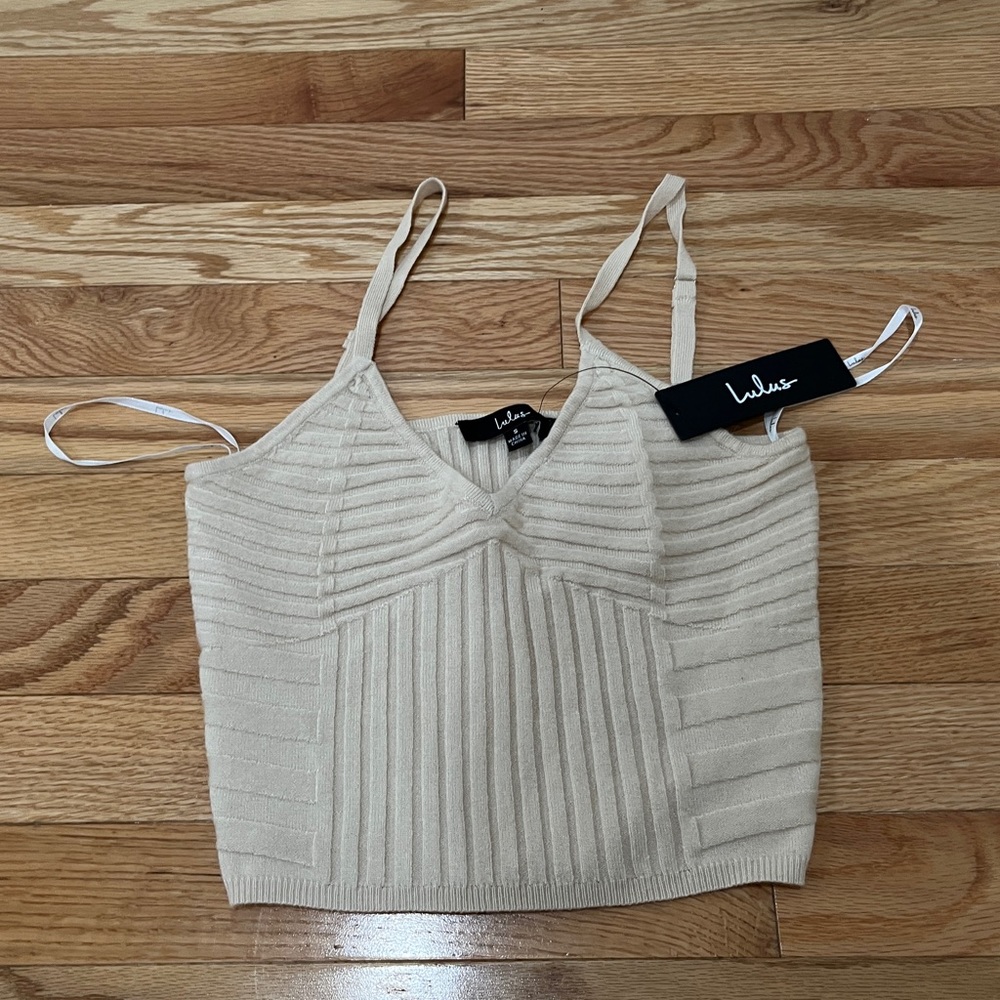 Lulus tan textured tank - NWT